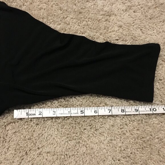 Mandee Black Open Waterfall Cardigan With Bow Tie Bust Animal Print Shirt 2in1 - Picture 16 of 16